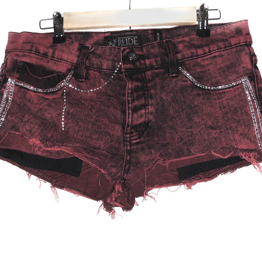 "Rude" 1 of 1 Acid Wash Daisy Dukes